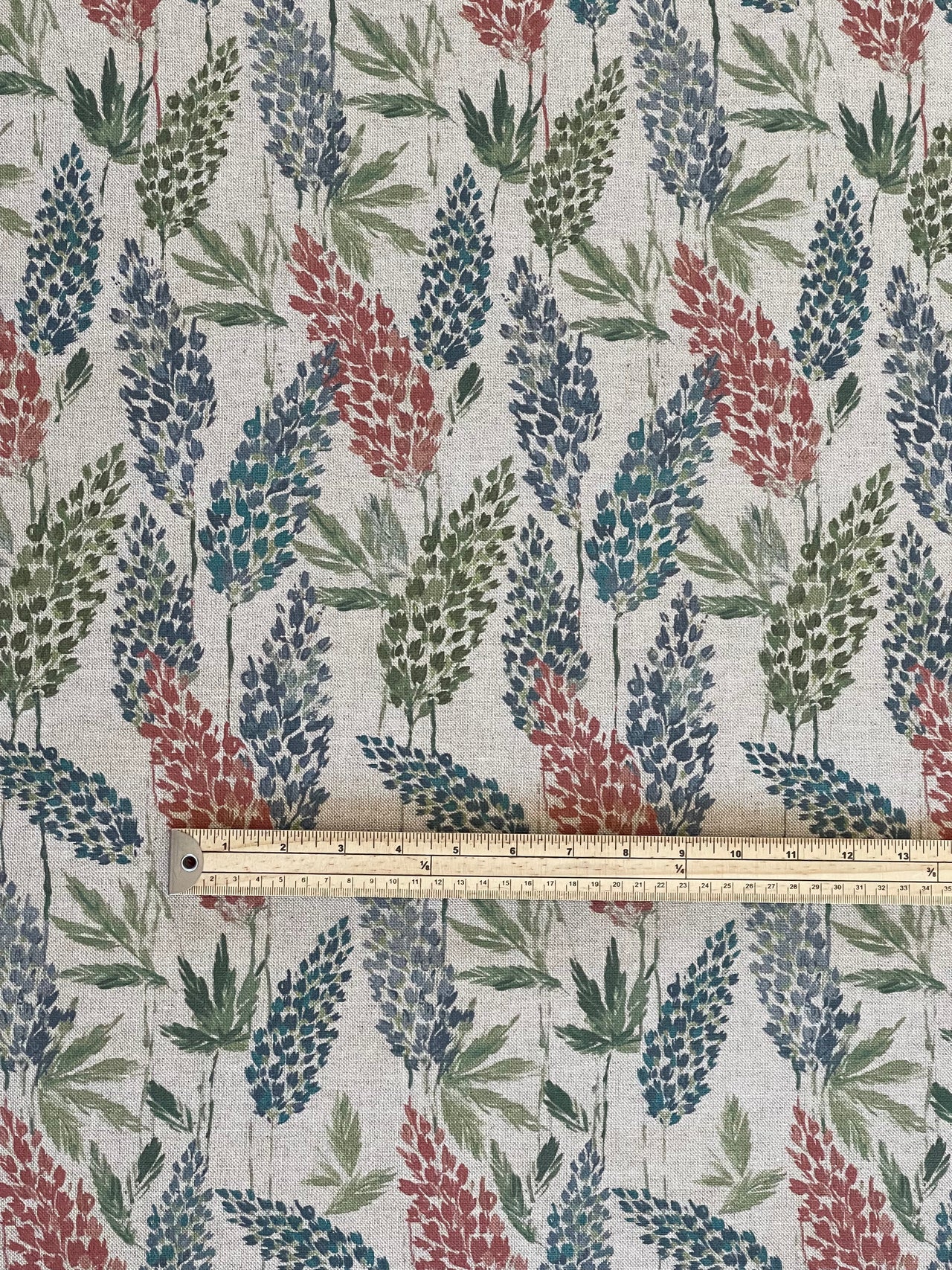 Wildflower and fern textile for home décor