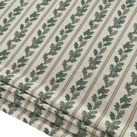 Thumbnail for Olive green and neutral fabric for farmhouse curtains