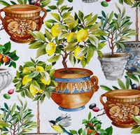 Thumbnail for White background citrus cotton for drapery