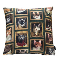 Thumbnail for Unique handmade cushion with cat painting collage

