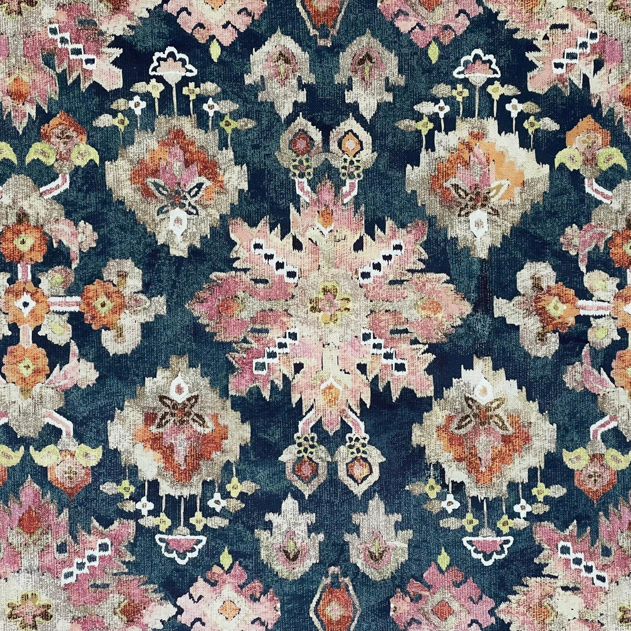 Statement ikat cotton fabric for elegant interiors