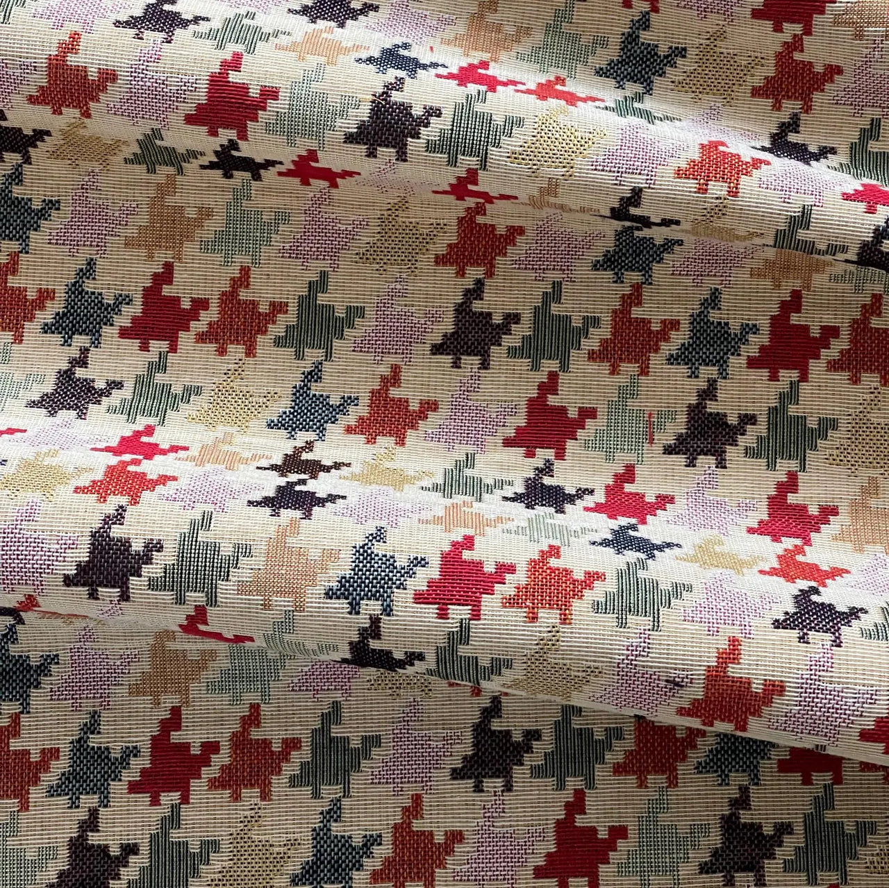 Autumn Mosaic geometric houndstooth textile