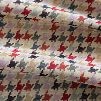 Thumbnail for Textured houndstooth upholstery fabric close up