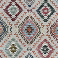 Thumbnail for Ecru background fabric with Indian rug motif