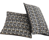 Thumbnail for Decorative cushion with contemporary chevron design.