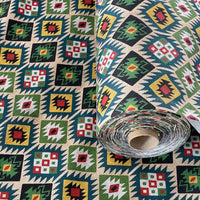 Thumbnail for Bright tribal cotton fabric for home accents