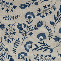 Thumbnail for Classic Delft blue floral print on cotton blend