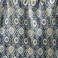 Thumbnail for Ikat style curtain fabric in blue tones