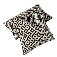 Thumbnail for Art Deco luxury pillow in black, white, and gold.

