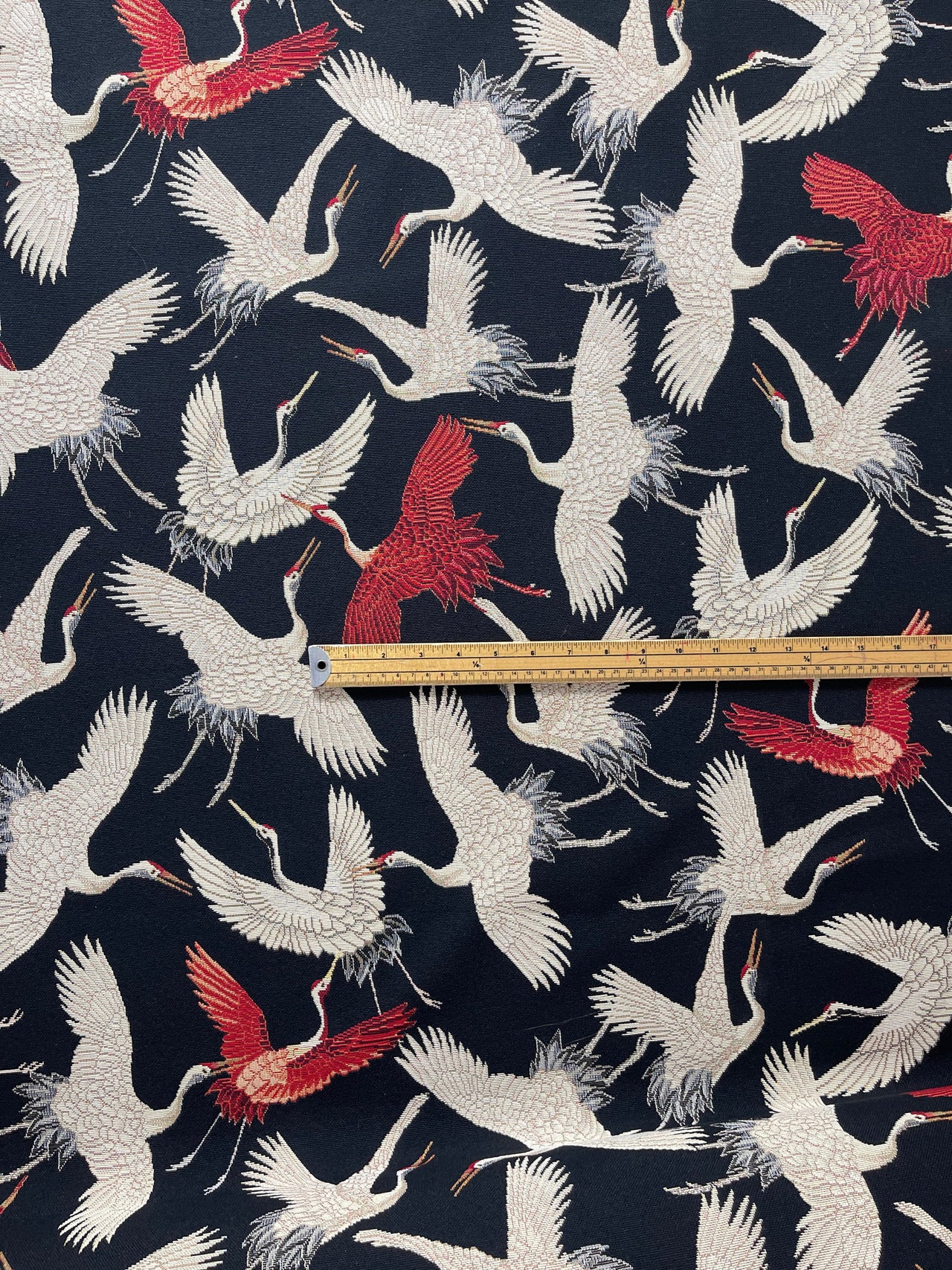 Traditional Japanese bird fabric by the meter