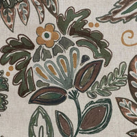 Thumbnail for Floral cotton fabric with traditional artisan inspired pattern