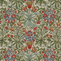 Thumbnail for Multi-color floral upholstery fabric by William Morris.