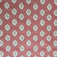Thumbnail for Dusty rose block print style fabric with small floral motifs