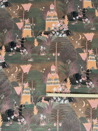 Thumbnail for Desert Palms Boho Fabric – Exotic Cotton for Roman Blinds & Curtains | Babylon Design