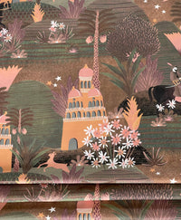 Thumbnail for Desert Palms Boho Fabric – Exotic Cotton for Roman Blinds & Curtains | Babylon Design