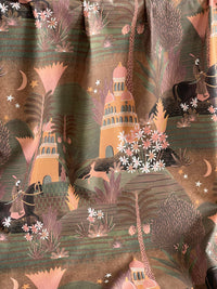 Thumbnail for Desert Palms Boho Fabric – Exotic Cotton for Roman Blinds & Curtains | Babylon Design