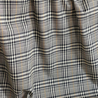 Thumbnail for Windsor Plaid Fabric – Black & Cream Check with Gold Stripe – Organic Cotton Upholstery