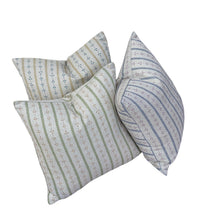Thumbnail for Heritage Red & Sage Stripe Cushion Cover – Linen Look