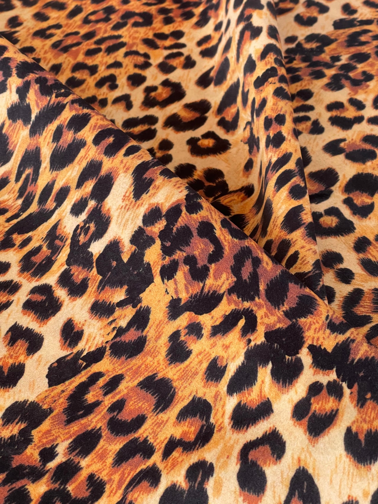 Leopard Velvet Upholstery Fabric Sold by Meter Animal Print Sewing Material