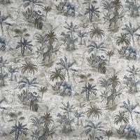 Thumbnail for Luxury Safari Decor Fabric – Monochrome Animal Map – Curtain and Blind Making – Natural Cotton