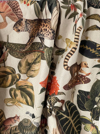 Thumbnail for Jungle Kingdom Pair of Curtains with Animal and Botanical design / Custom - Made to Measure - Bespoke Home Decor