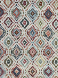 Thumbnail for IIndian Kilim Upholstery Fabric - Gobelin Geometric, Oriental Diamond Ikat Rug Pattern for Home Decor