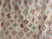 Thumbnail for IIndian Kilim Upholstery Fabric - Gobelin Geometric, Oriental Diamond Ikat Rug Pattern for Home Decor