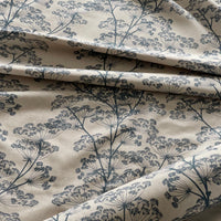 Thumbnail for Soft blue floral linen look fabric for cushions upholstery and decor