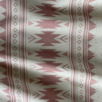 Thumbnail for Blush Pink Aztec Fabric – Southwestern Tribal Geometric Linen Look Cotton for Upholstery, Curtains & Cushions