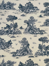 Thumbnail for Classic Toile de Jouy Fabric Mountain and Nature Lovers, Shepherds, Birds, Flowers and Trees