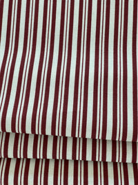 Thumbnail for Red Ticking Stripes Cotton Fabric - Ideal for Home Decor, Upholstery & Soft Furnishings