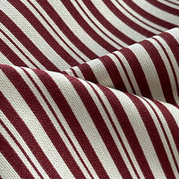 Thumbnail for Red Ticking Stripes Cotton Fabric - Ideal for Home Decor, Upholstery & Soft Furnishings