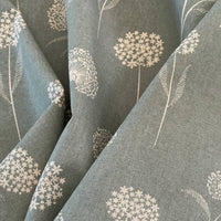 Thumbnail for Elegant Dandelion Fabric - Premium Linenlook in Soft Green, Botanical Pattern for Upholstery, Drapery & Crafts