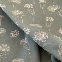 Thumbnail for Elegant Dandelion Fabric - Premium Linenlook in Soft Green, Botanical Pattern for Upholstery, Drapery & Crafts