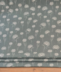 Thumbnail for Elegant Dandelion Fabric - Premium Linenlook in Soft Green, Botanical Pattern for Upholstery, Drapery & Crafts