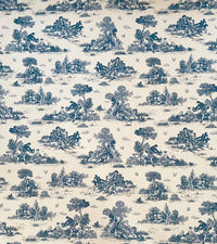 Thumbnail for Classic Toile de Jouy Fabric Mountain and Nature Lovers, Shepherds, Birds, Flowers and Trees