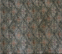 Thumbnail for Persian Kilim Grey Printed Organic Cotton Fabric – Oriental Moroccan Carpet - Vintage Look Home Decor