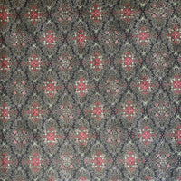 Thumbnail for Persian Kilim Organic Cotton Printed Fabric – Printed Oriental Moroccan Carpet Tiles Design in Black - Home Decor