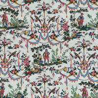 Thumbnail for Classic French Toile de Jouy Fabric Mountain and Nature Lovers, Shepherds, Birds, Flowers, Fruit and Trees