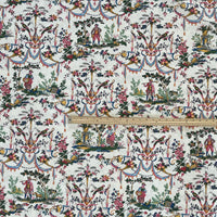 Thumbnail for Classic French Toile de Jouy Fabric Mountain and Nature Lovers, Shepherds, Birds, Flowers, Fruit and Trees