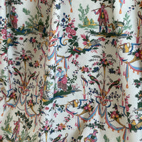 Thumbnail for Classic French Toile de Jouy Fabric Mountain and Nature Lovers, Shepherds, Birds, Flowers, Fruit and Trees