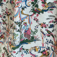 Thumbnail for Classic French Toile de Jouy Fabric Mountain and Nature Lovers, Shepherds, Birds, Flowers, Fruit and Trees