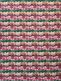 Thumbnail for Art Deco Cotton Fabric – Geometric Retro Squares in Green, Pink and Orange for Curtains and Upholstery