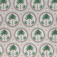 Thumbnail for Palm Tree Mosaic Print Fabric - Vibrant Beach Home Decor Material