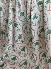 Thumbnail for Palm Tree Mosaic Print Fabric - Vibrant Beach Home Decor Material