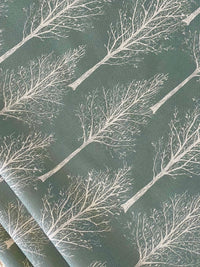 Thumbnail for Scandinavian Forest Tree Fabric – Green Linen Look Cotton for Home Décor & Upholstery