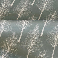 Thumbnail for Scandinavian Forest Tree Fabric – Green Linen Look Cotton for Home Décor & Upholstery