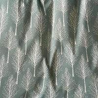 Thumbnail for Scandinavian Forest Tree Fabric – Green Linen Look Cotton for Home Décor & Upholstery