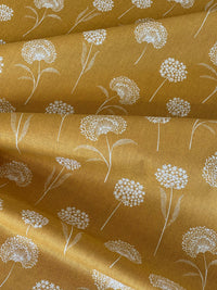 Thumbnail for Dandelion Linen-Look Fabric – Golden Yellow Cotton Blend for Upholstery & Drapery