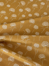 Thumbnail for Dandelion Linen-Look Fabric – Golden Yellow Cotton Blend for Upholstery & Drapery